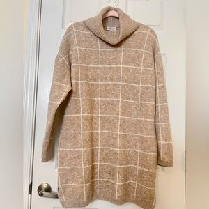 Cozy Tan Plaid Women's Sweater